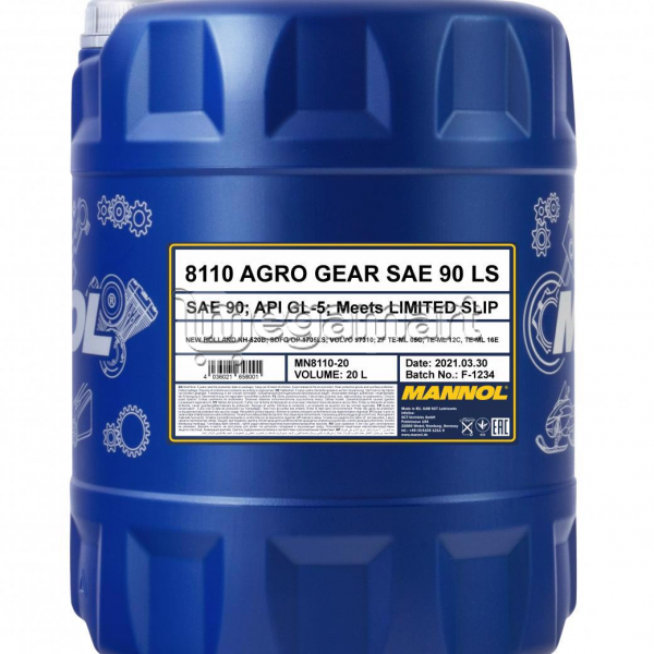 Sae 90 Getriebeöl MANNOL Agro Gear SAE 90 LS Tractor Gear Oil + Tap 20 Litres Getriebeöl Sae 90
